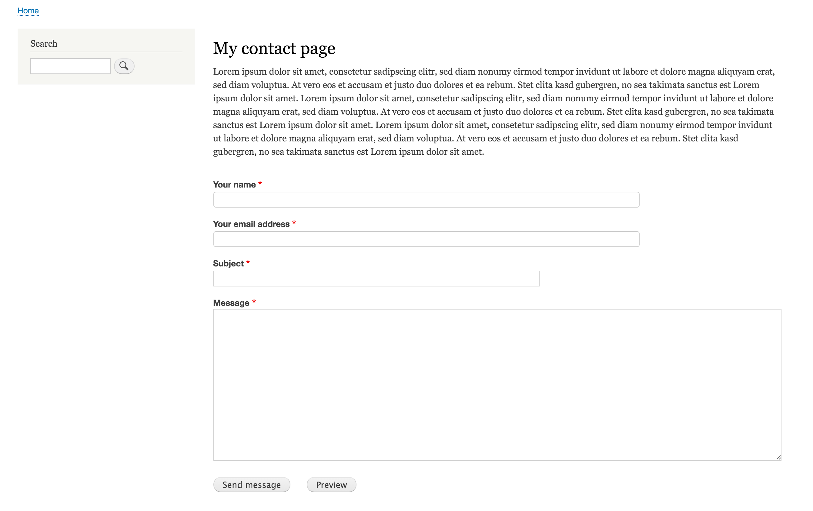 Step7: the content with the form injected